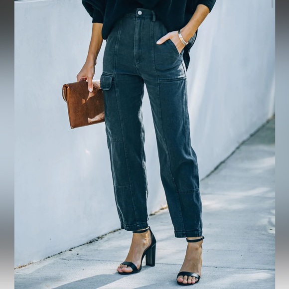 NEW VICI Pocketed Denim Cargo Pants - Picture 4 of 11